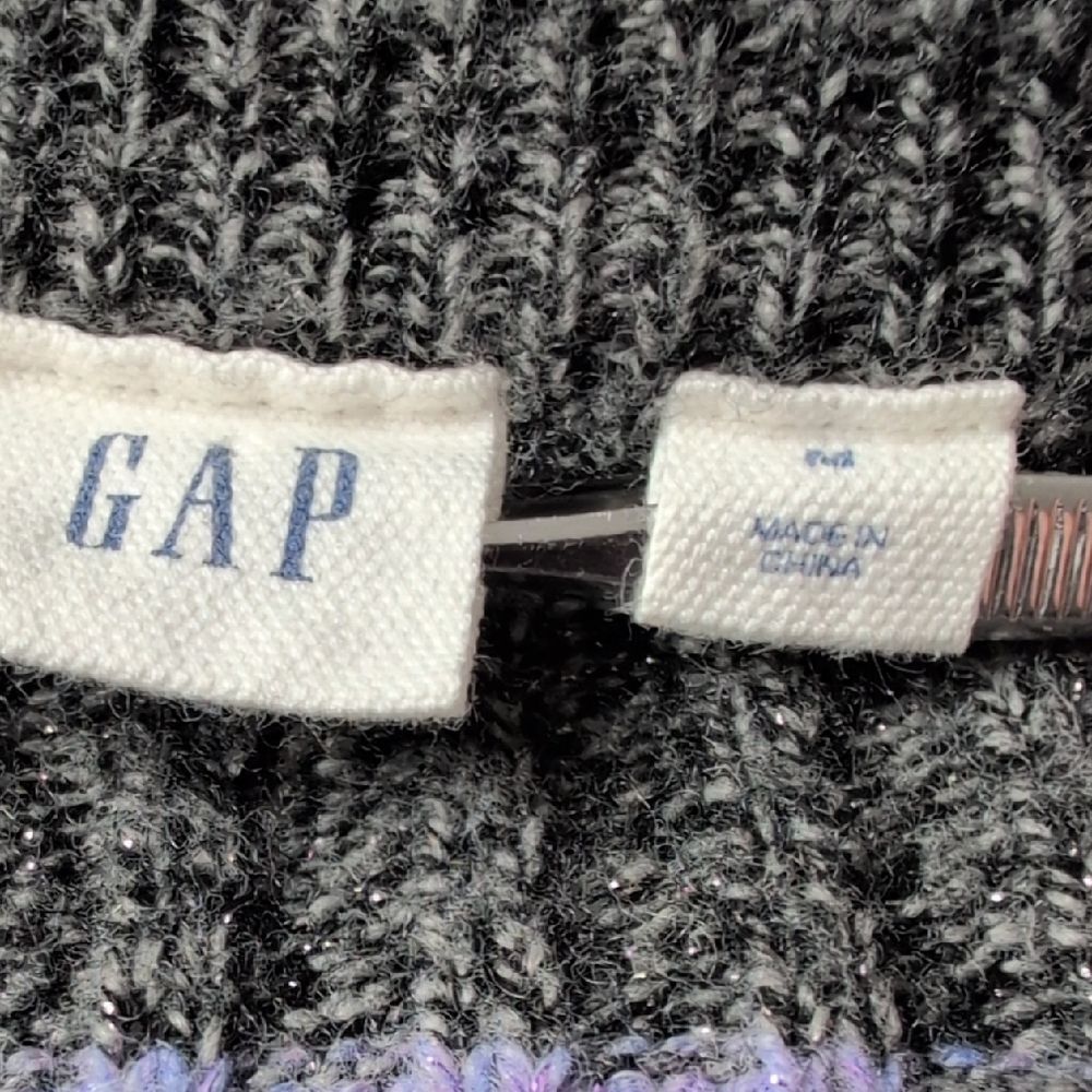 GAP Multicolor Striped Crew Neck Sweater Wool Blend - Picture 2 of 10
